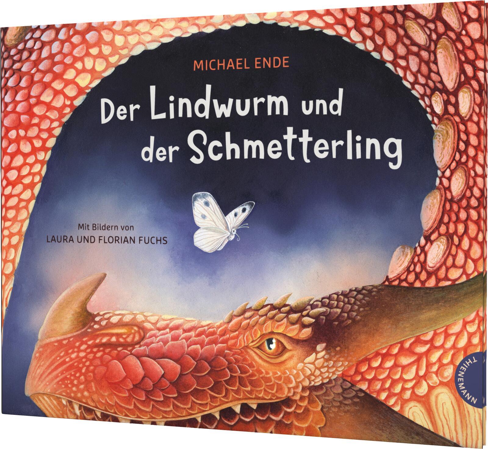 Cover: 9783522459594 | Der Lindwurm und der Schmetterling | Ein Drachen-Märchen in Reimen