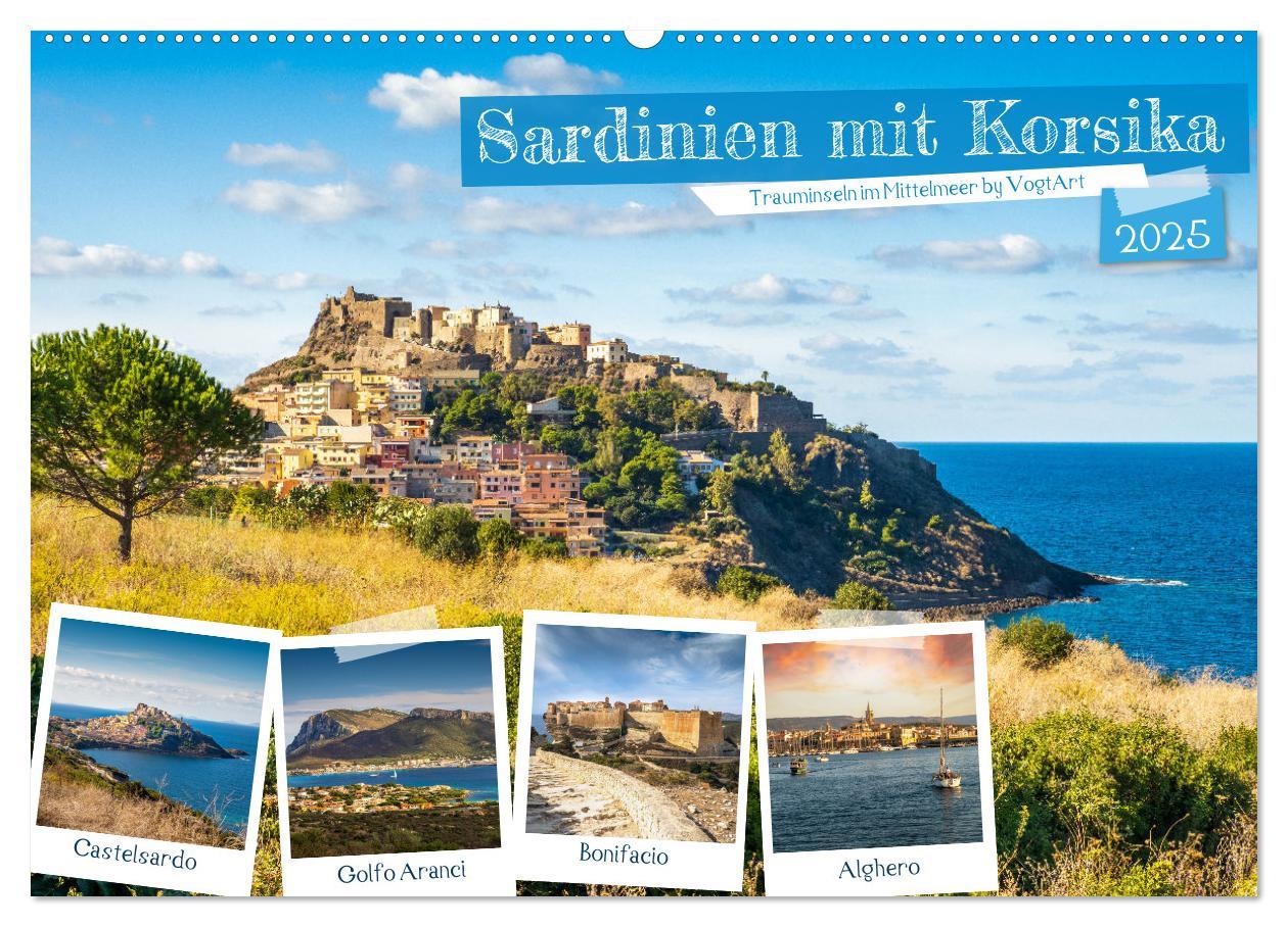 Cover: 9783383973147 | Sardinien mit Korsika (Wandkalender 2025 DIN A2 quer), CALVENDO...