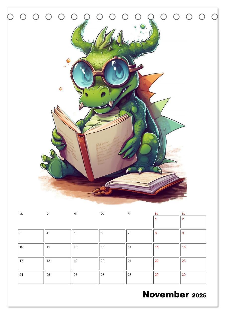 Bild: 9783435873708 | Niedliche Drachen (Tischkalender 2025 DIN A5 hoch), CALVENDO...