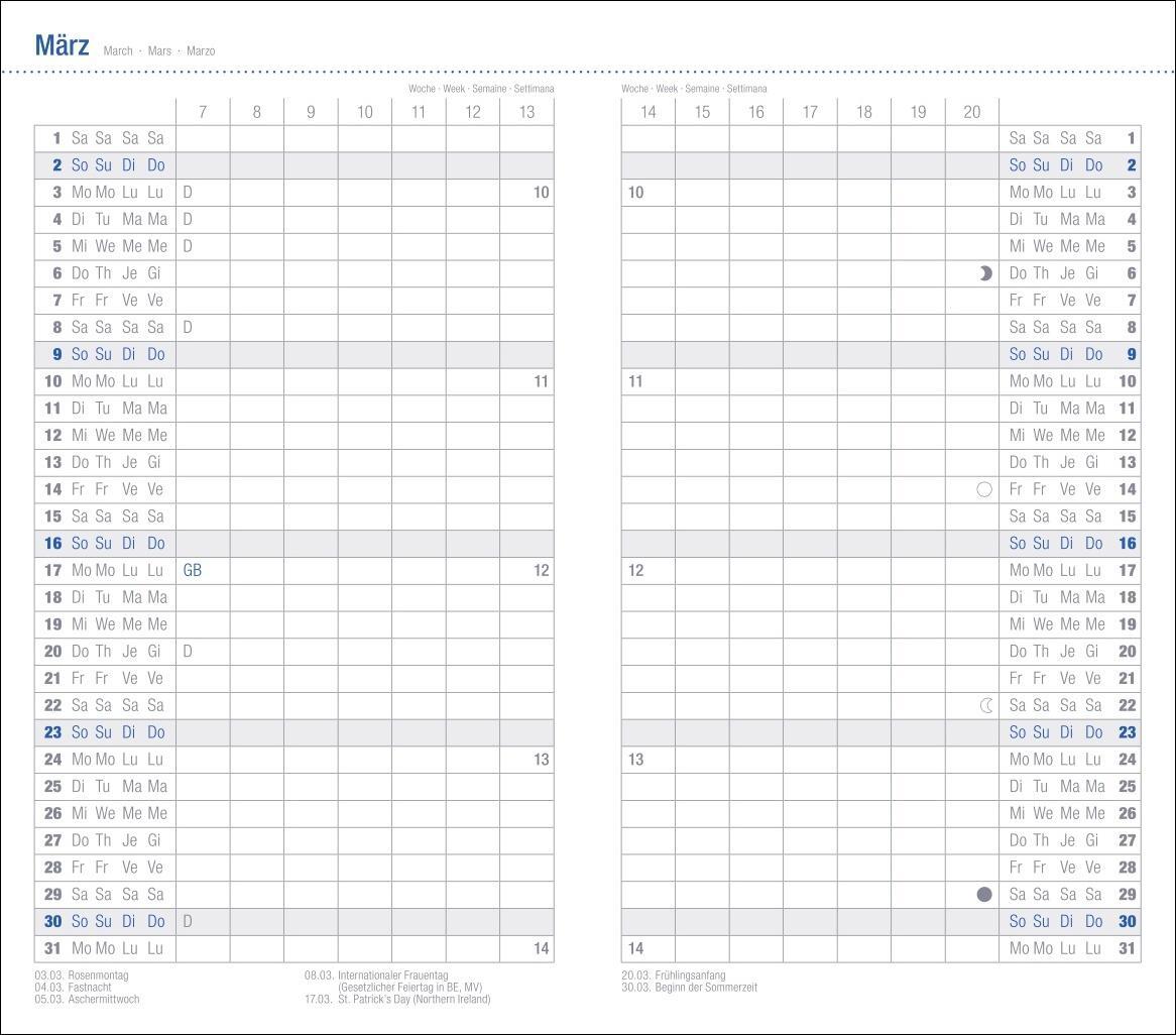 Bild: 9783756408047 | Monats-Taschenkalender, schwarz 2025 | Heye | Buch | Bürokalender Heye