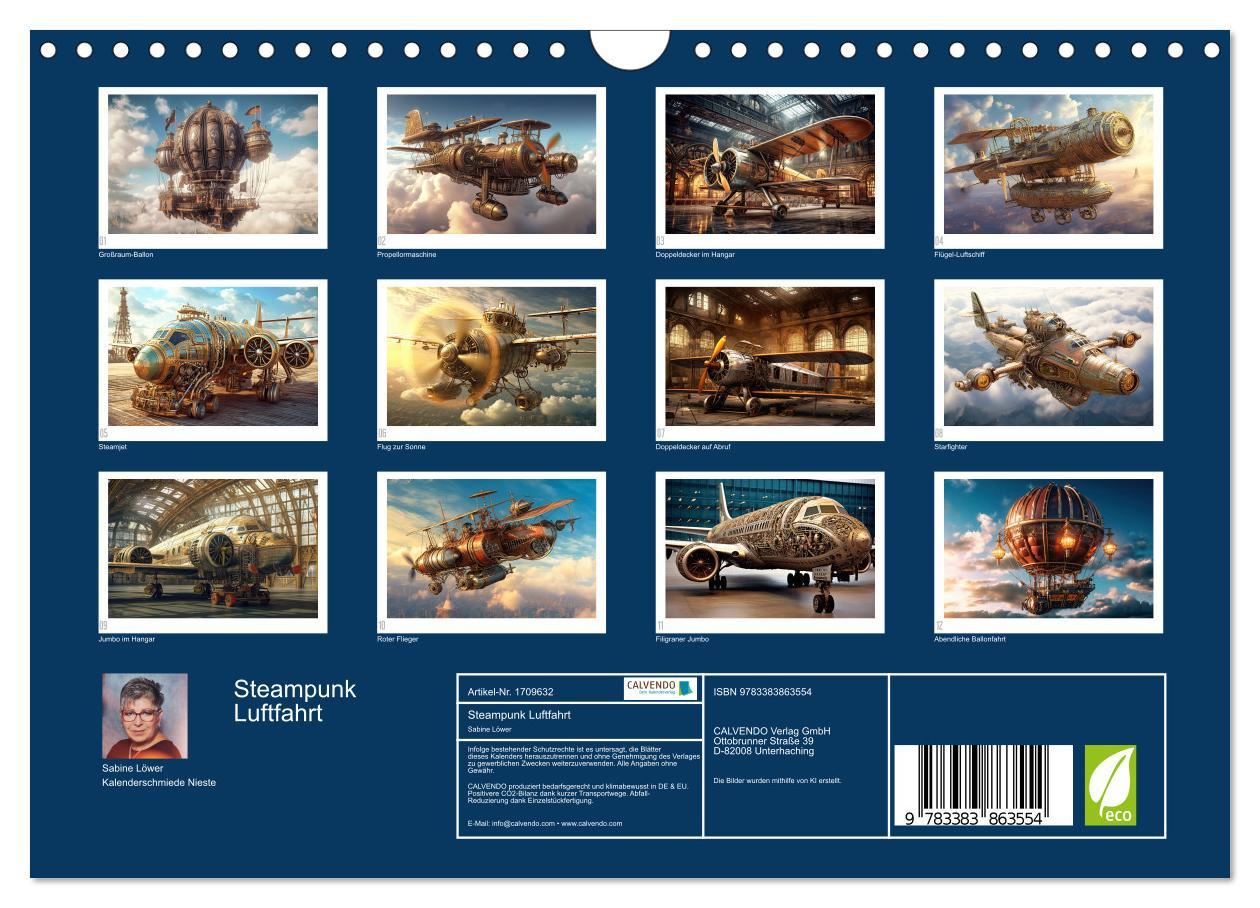 Bild: 9783383863554 | Steampunk Luftfahrt (Wandkalender 2025 DIN A4 quer), CALVENDO...