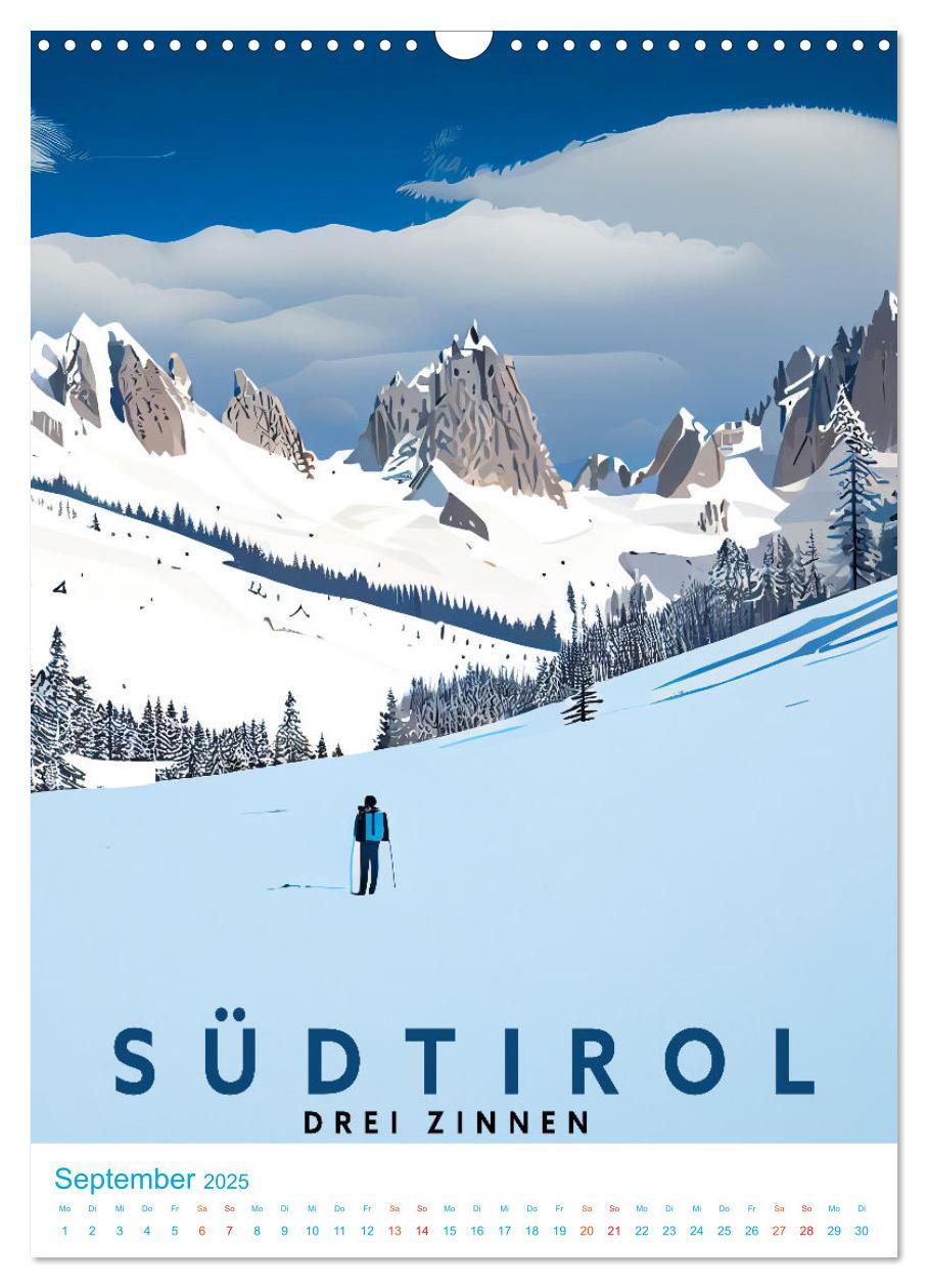 Bild: 9783435886197 | Südtirol - Old School Poster Style (Wandkalender 2025 DIN A3 hoch),...