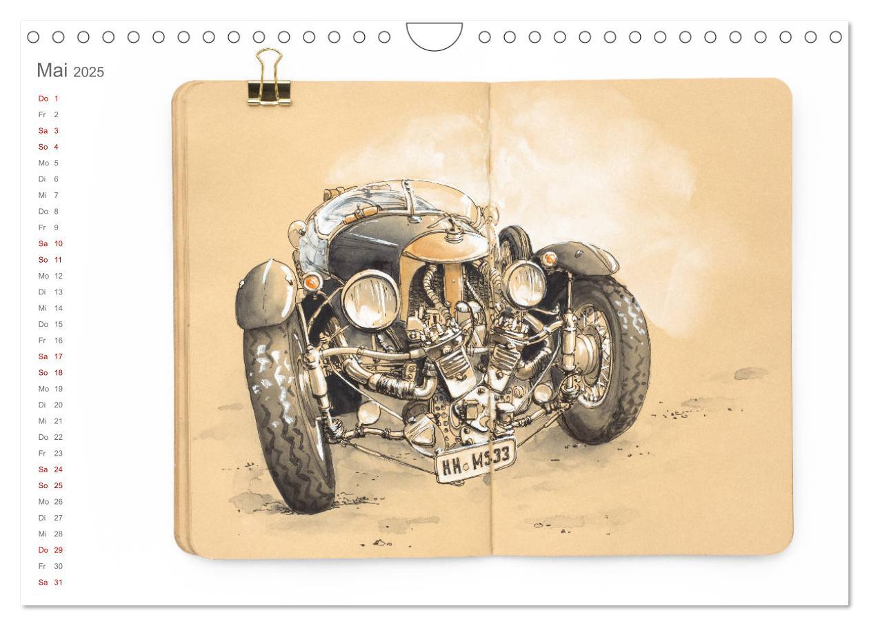 Bild: 9783435277179 | Classic Car Sketchbook (Wandkalender 2025 DIN A4 quer), CALVENDO...