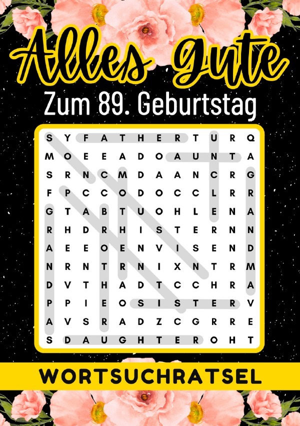 Cover: 9783759837646 | 89 Geburtstag Geschenk Alles Gute zum 89. Geburtstag - Wortsuchrätsel