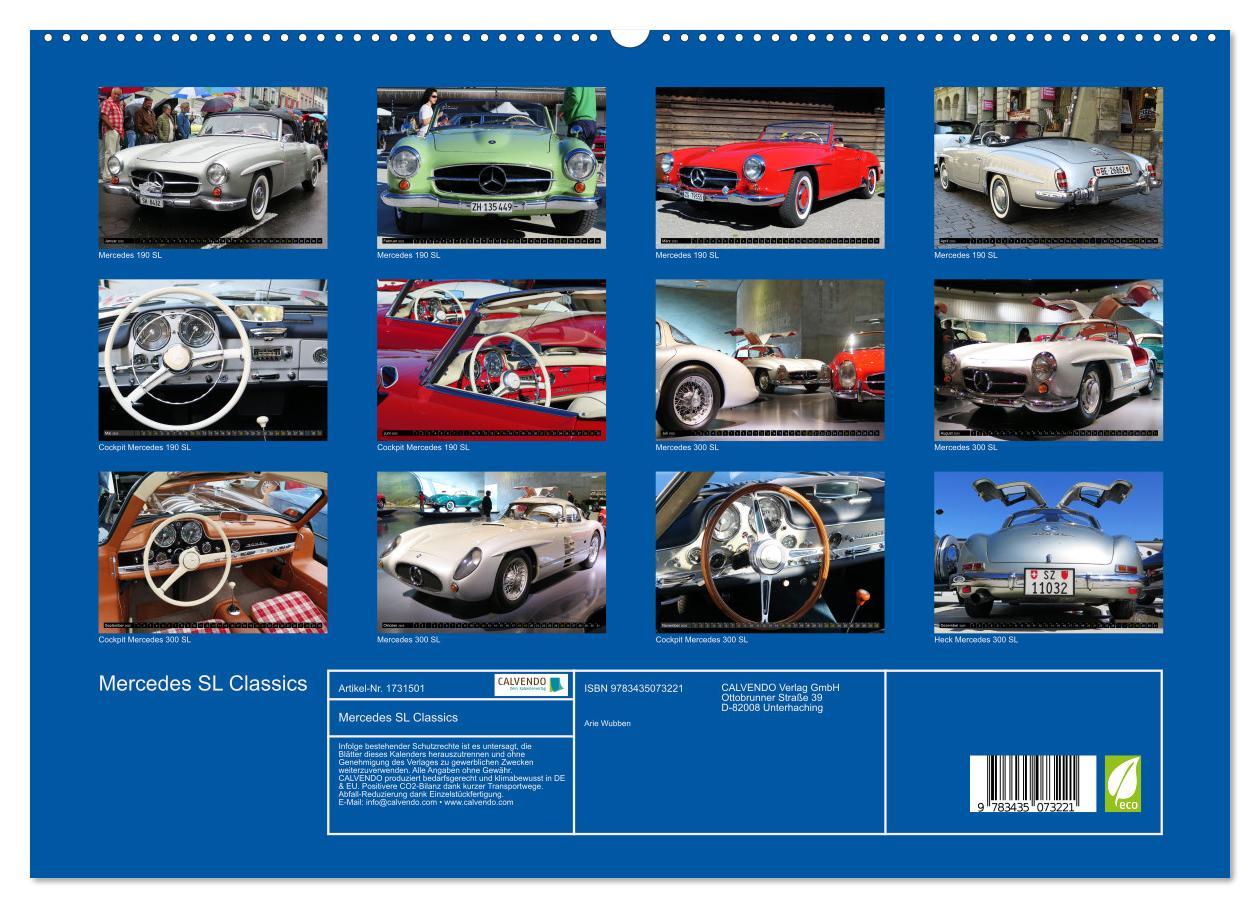 Bild: 9783435073221 | Mercedes SL Classics (Wandkalender 2025 DIN A2 quer), CALVENDO...