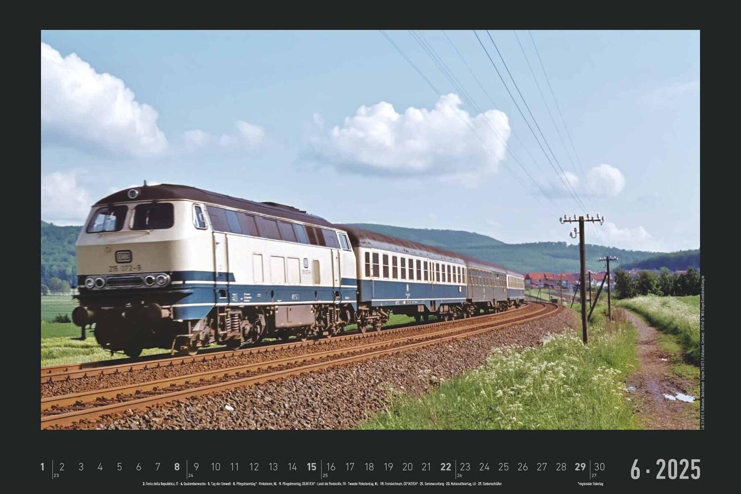 Bild: 4251732342203 | Eisenbahn-Nostalgie 2025 - Bildkalender 49,5x33 cm -...