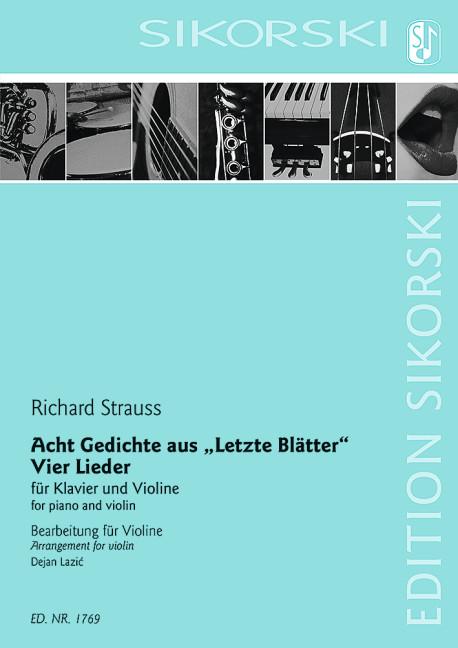 Cover: 9790003043531 | Acht Gedichte aus "Letzte Blätter"; Vier Lieder | Richard Strauss