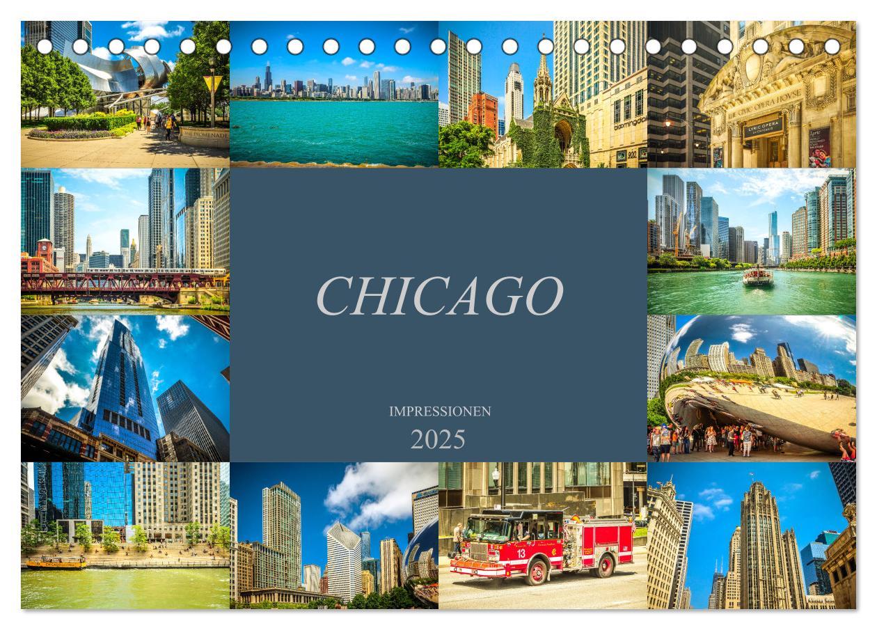 Cover: 9783435357932 | Chicago Impressionen (Tischkalender 2025 DIN A5 quer), CALVENDO...