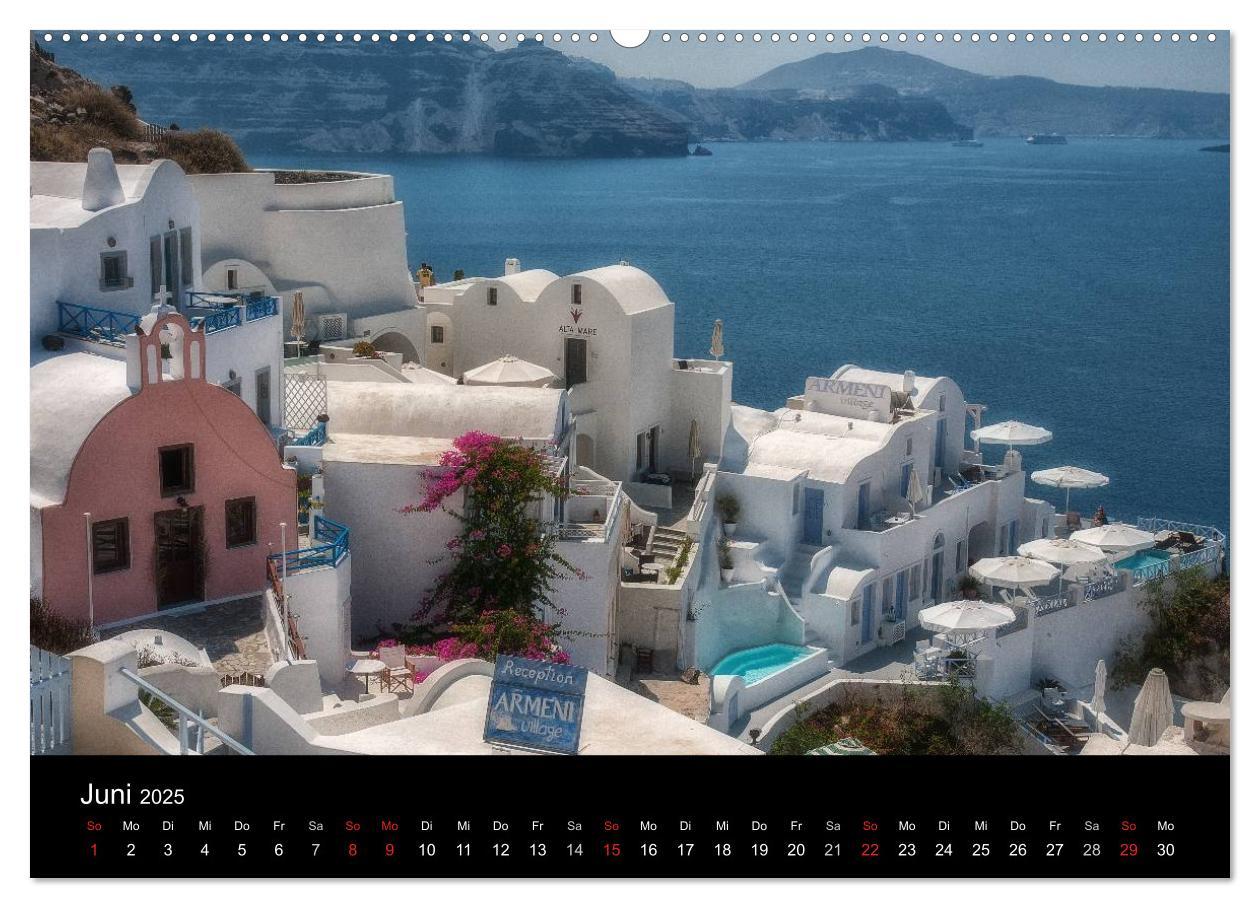 Bild: 9783435563944 | Zauberhaftes Santorin (Wandkalender 2025 DIN A2 quer), CALVENDO...