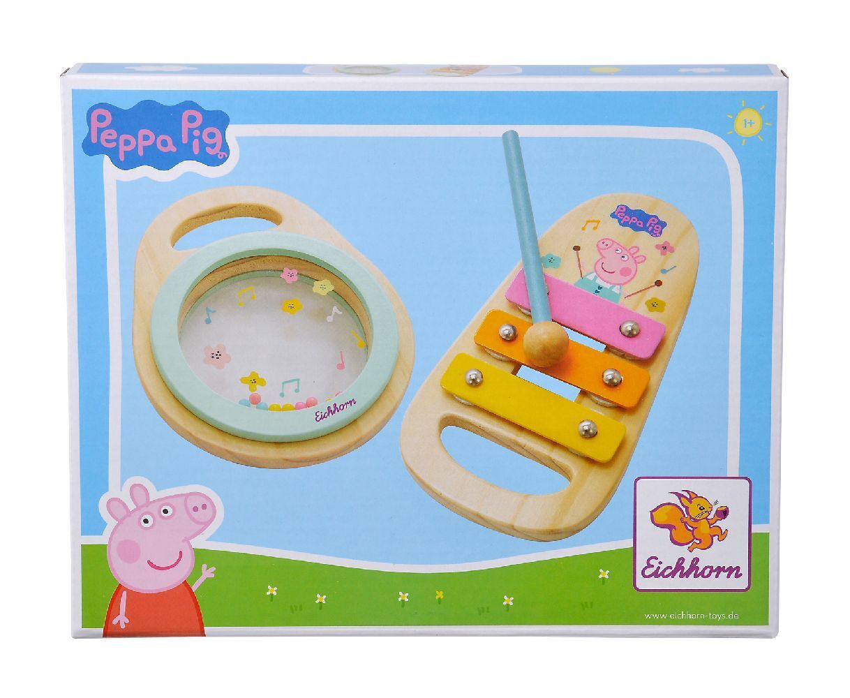 Bild: 4003046010381 | Peppa Pig Holz-Musikset, 2-tlg. | Stück | Bunter Stückkarton | 2023