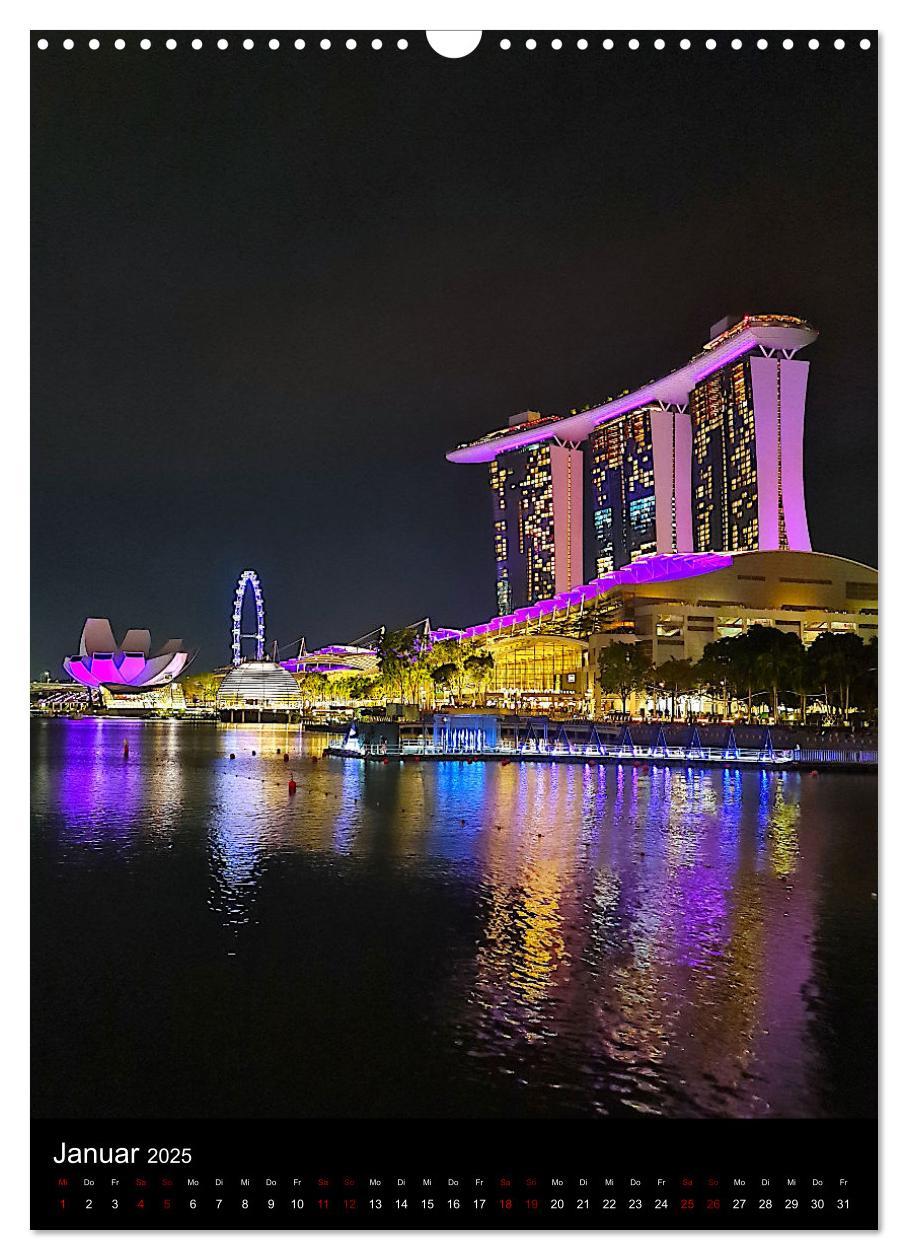 Bild: 9783457225400 | Singapur - Faszinierende Lichterwelt Marina Bay (Wandkalender 2025...