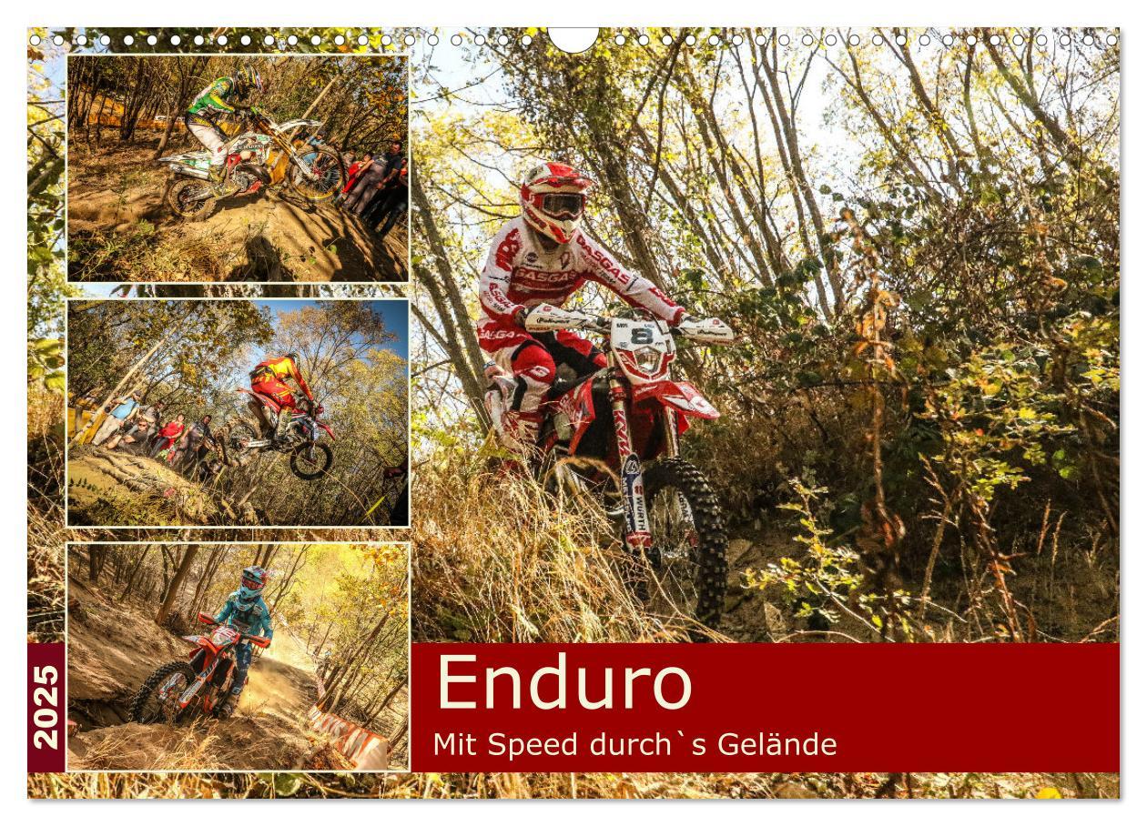 Cover: 9783435105519 | Enduro Mit Speed durch`s Gelände (Wandkalender 2025 DIN A3 quer),...