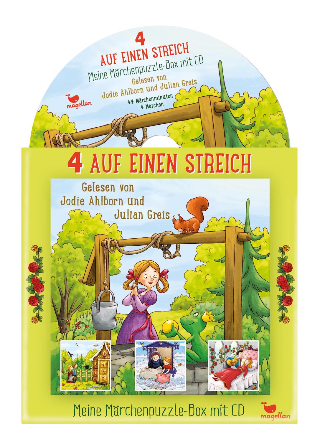 Bild: 4280000943972 | 4 auf einen Streich - Meine Märchenpuzzle-Box mit CD | Spiel | N4397