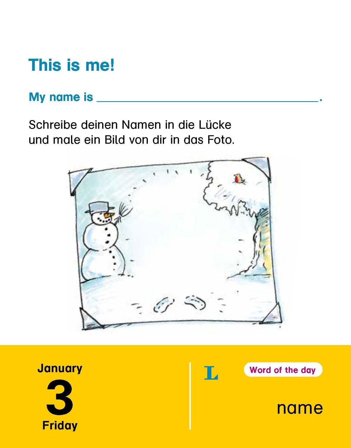 Bild: 9783125635852 | Langenscheidt Kinderkalender Englisch 2025 | Tagesabreißkalender