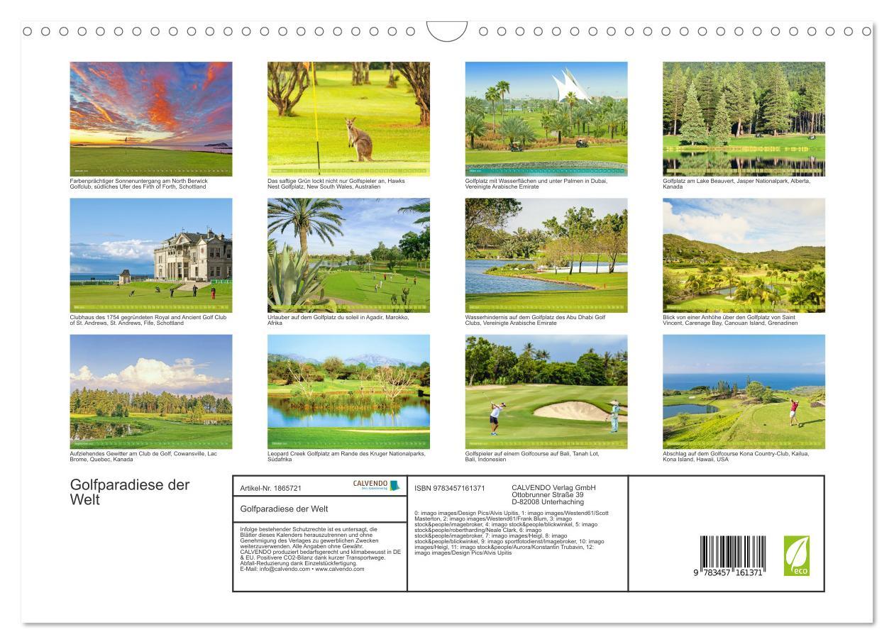 Bild: 9783457161371 | Golfparadiese der Welt (Wandkalender 2025 DIN A3 quer), CALVENDO...