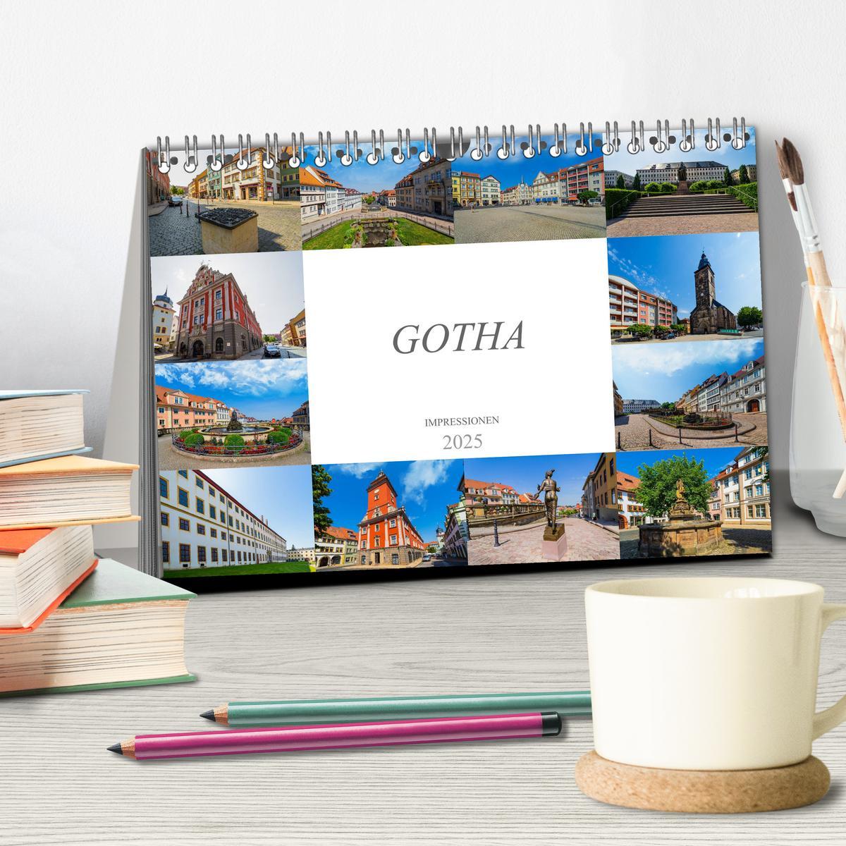 Bild: 9783435313990 | Gotha Impressionen (Tischkalender 2025 DIN A5 quer), CALVENDO...