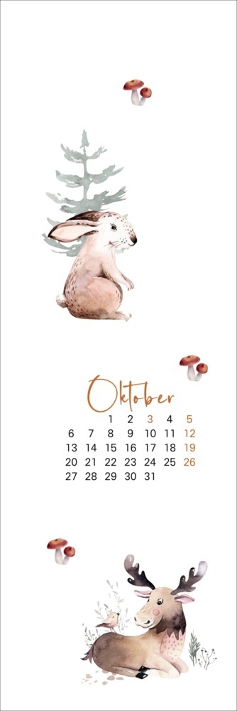 Bild: 9783756407323 | Waldtiere Lesezeichen &amp; Kalender 2025 | Kalender | Geblockt | 13 S.