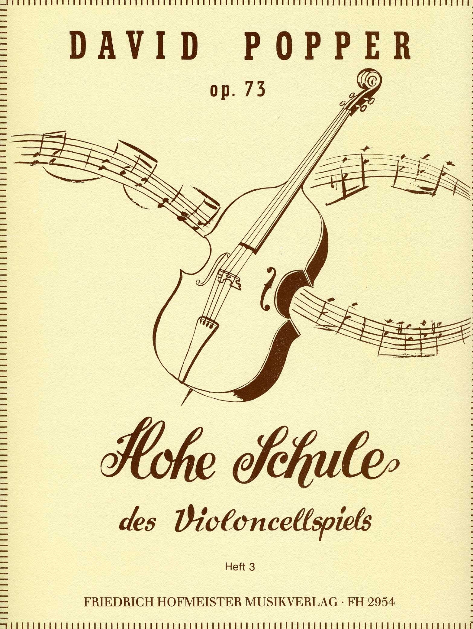 Cover: 9790203429548 | Hohe Schule des Violoncellospiels 3 | op.73 - Noten | David Popper