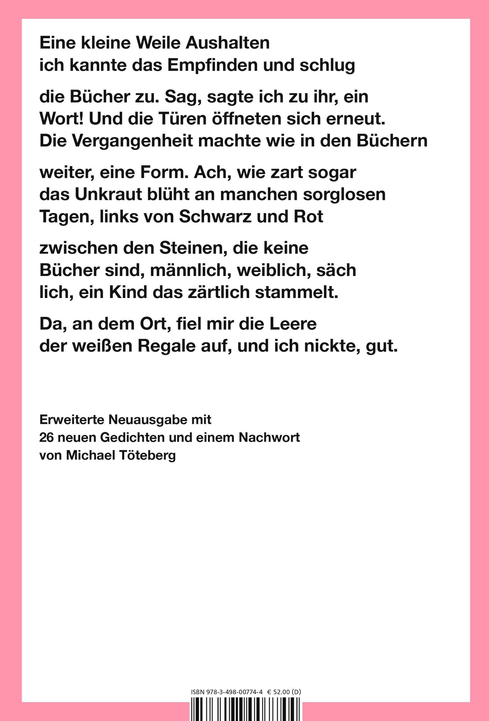 Rückseite: 9783498007744 | Westwärts 1 &amp; 2 | Erweiterte Neuausgabe | Rolf Dieter Brinkmann | Buch