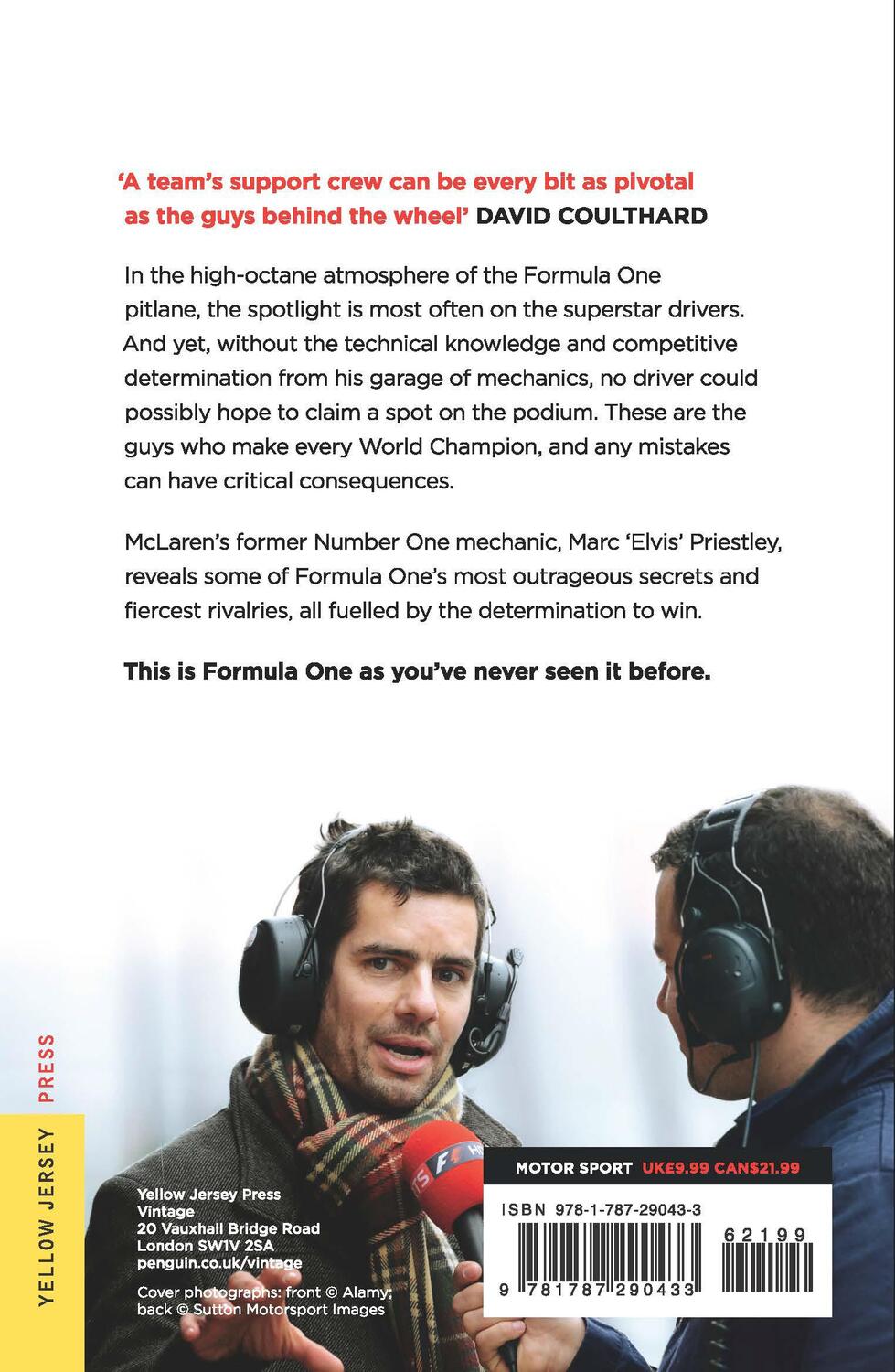 Rückseite: 9781787290433 | The Mechanic | The Secret World of the F1 Pitlane | Priestley | Buch