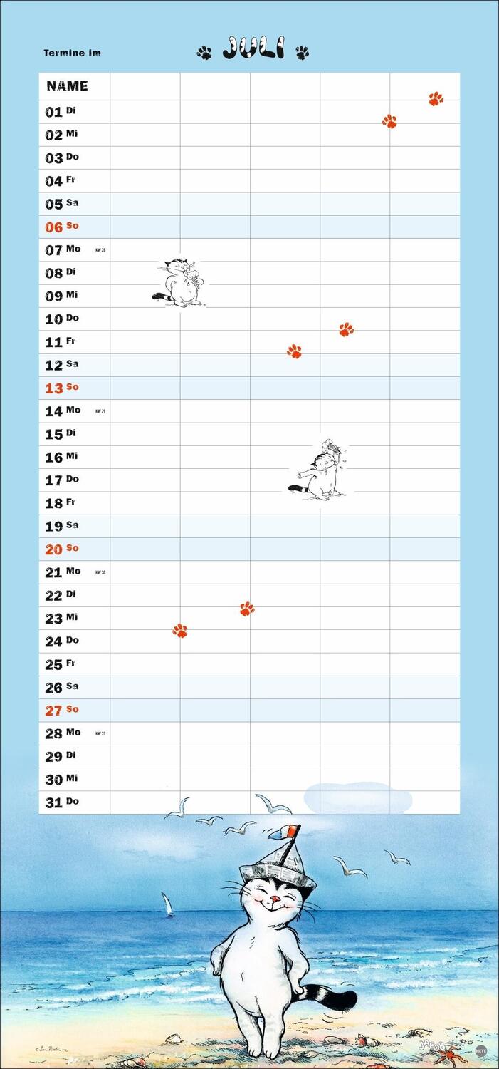 Bild: 9783756405770 | Jacob Familienplaner für Katzenliebhaber 2025 | Sven Hartmann | 15 S.