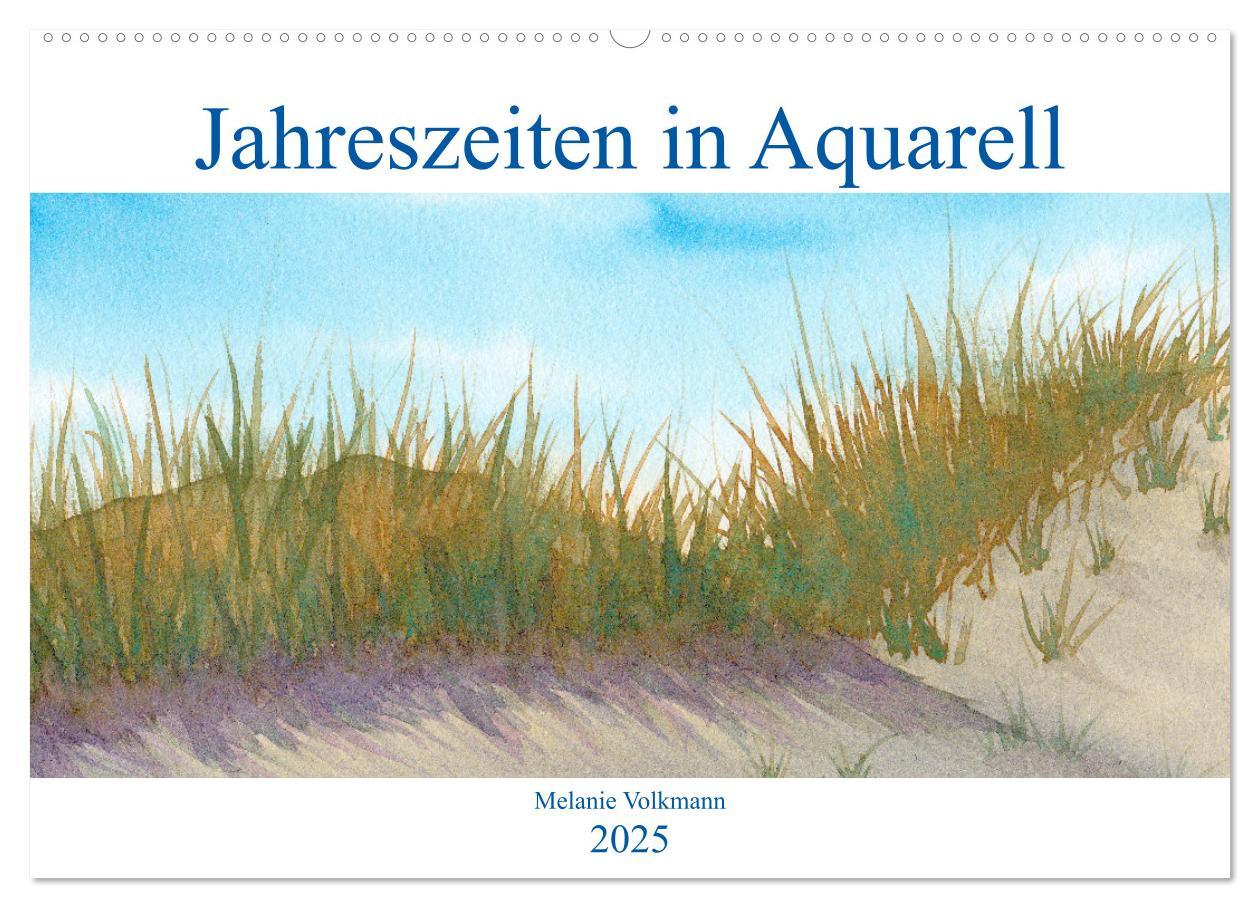 Cover: 9783435094516 | Jahreszeiten in Aquarell (Wandkalender 2025 DIN A2 quer), CALVENDO...