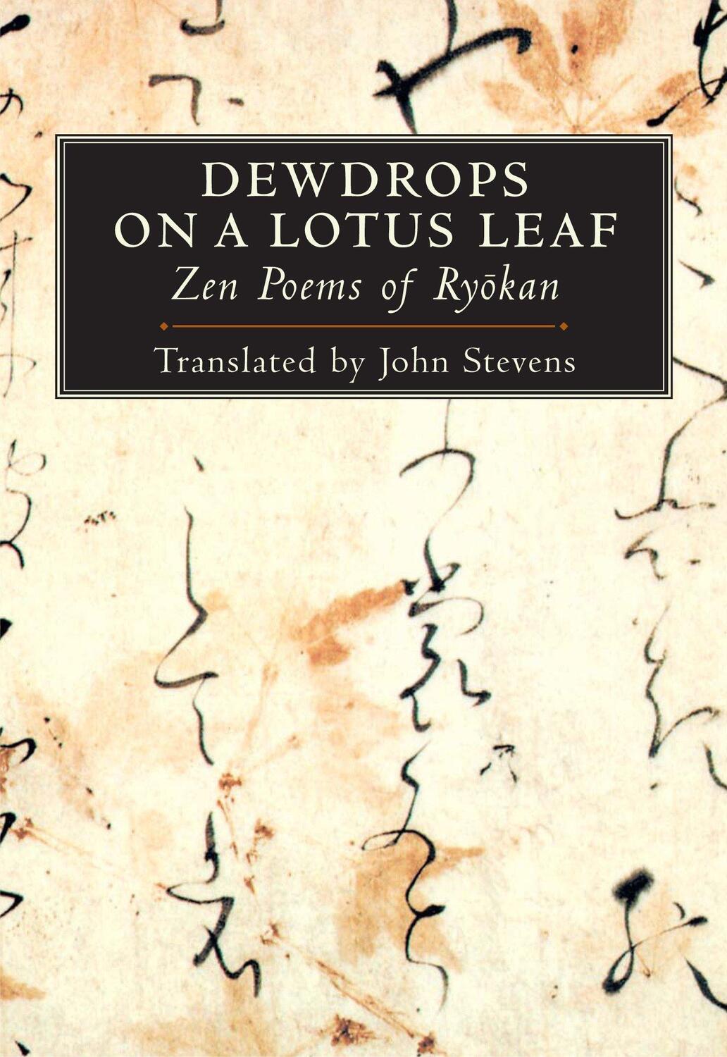 Cover: 9781590301081 | Dewdrops on a Lotus Leaf | Zen Poems of Ryokan | John Stevens | Buch