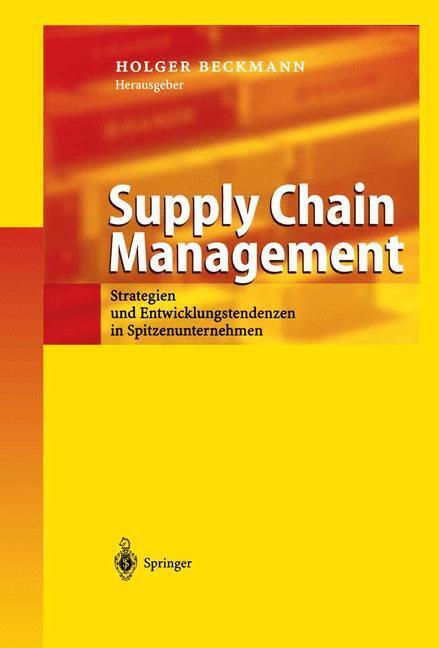 Cover: 9783642620898 | Supply Chain Management | Holger Beckmann | Taschenbuch | Paperback