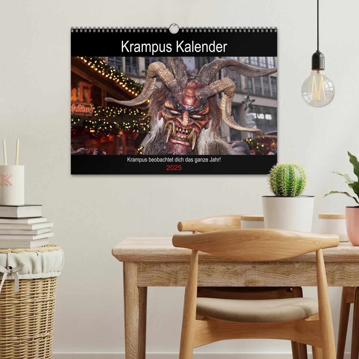 Bild: 9783435174959 | Krampus Kalender 2025 (Wandkalender 2025 DIN A3 quer), CALVENDO...