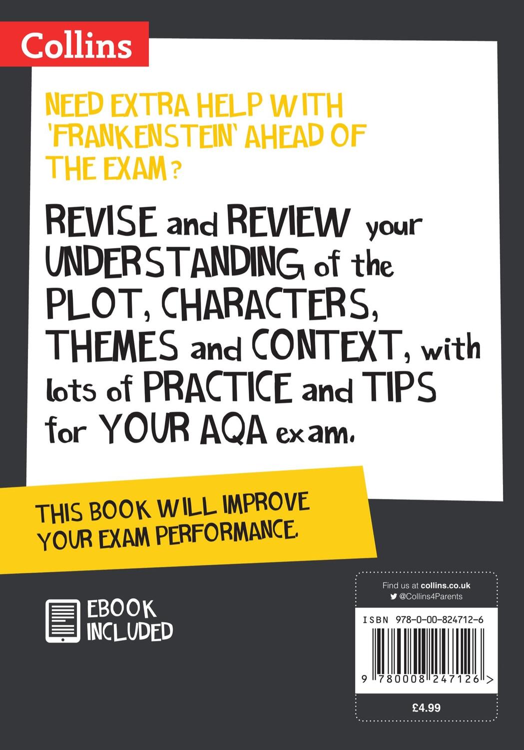 Rückseite: 9780008247126 | Frankenstein: AQA GCSE 9-1 English Literature Text Guide | Gcse | Buch