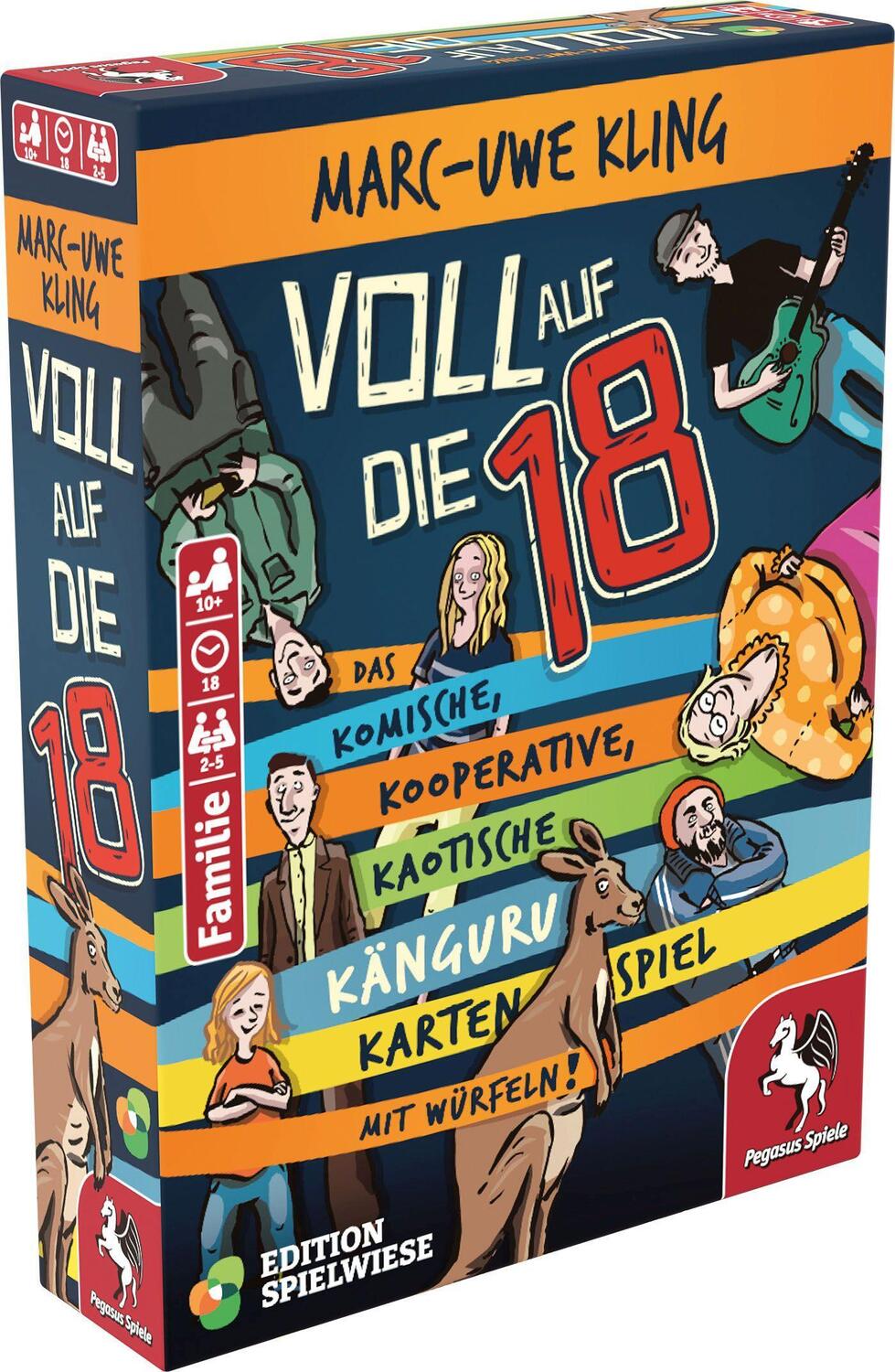 Cover: 4250231734366 | Voll auf die 18 - Das Känguru-Kartenspiel (Edition Spielwiese) | Spiel