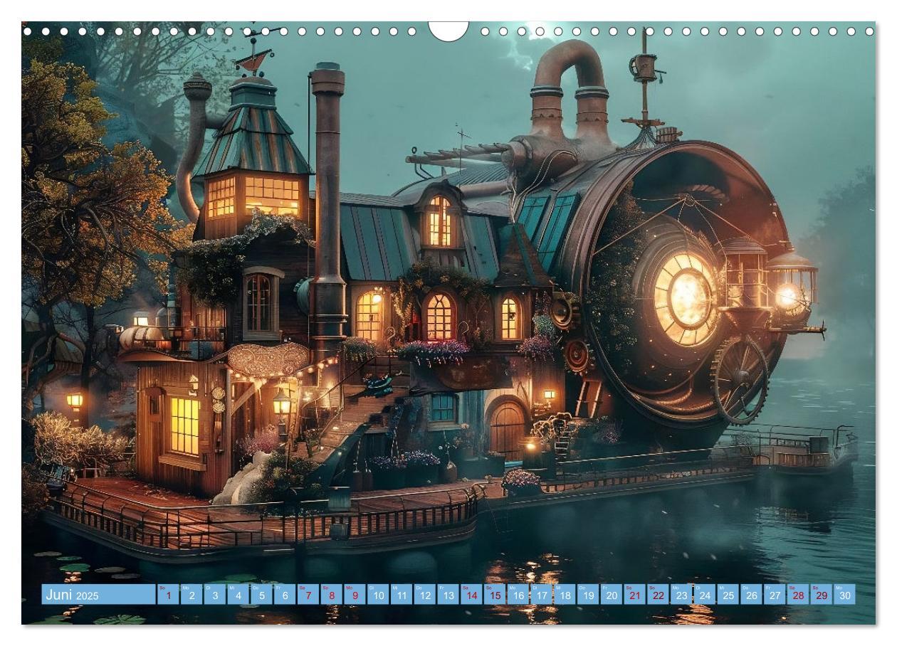 Bild: 9783435516315 | Steampunk Domizile (Wandkalender 2025 DIN A3 quer), CALVENDO...