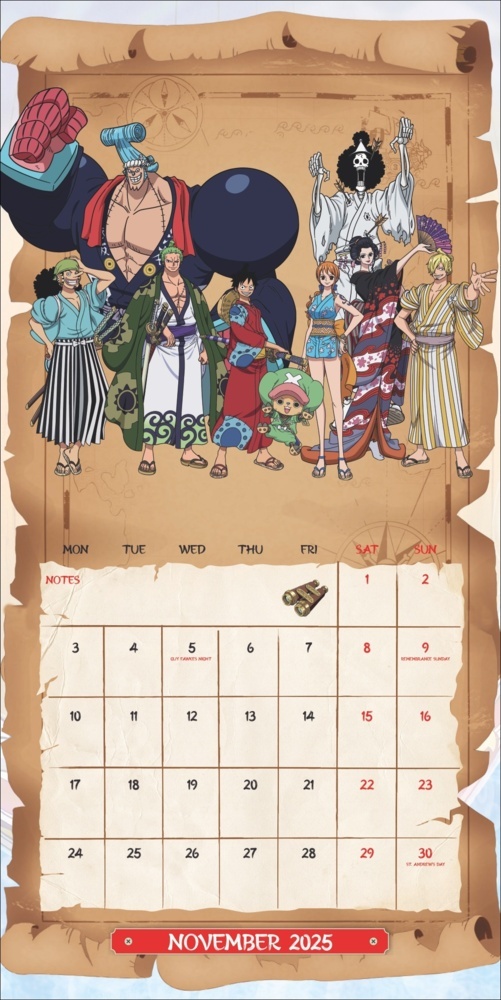 Bild: 9783840196805 | One Piece Broschurkalender 2025 | Kalender | 28 S. | Englisch | 2025