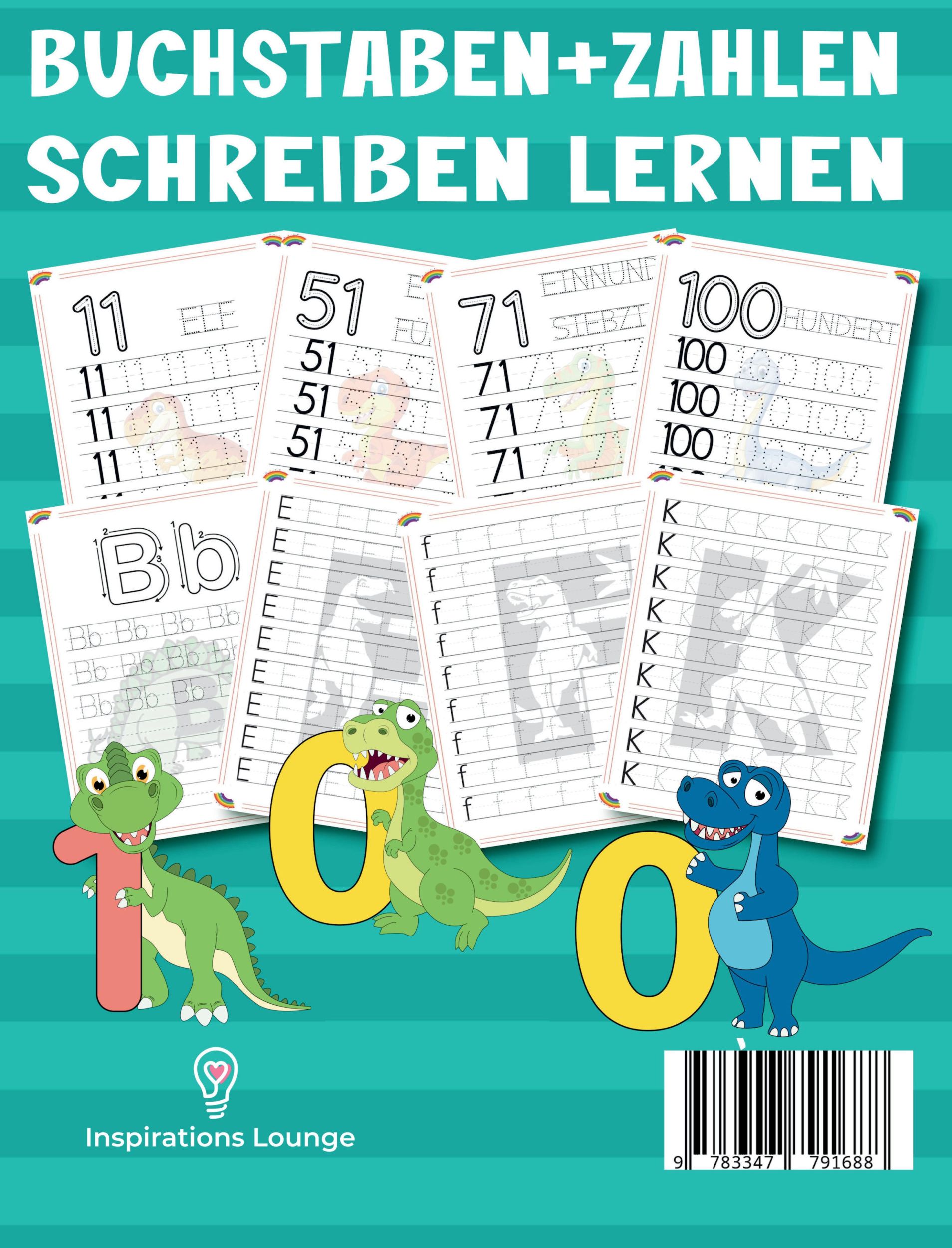 Rückseite: 9783347791688 | BUCHSTABEN UND ZAHLEN SCHREIBEN LERNEN - Für Mädchen und Jungen ab...