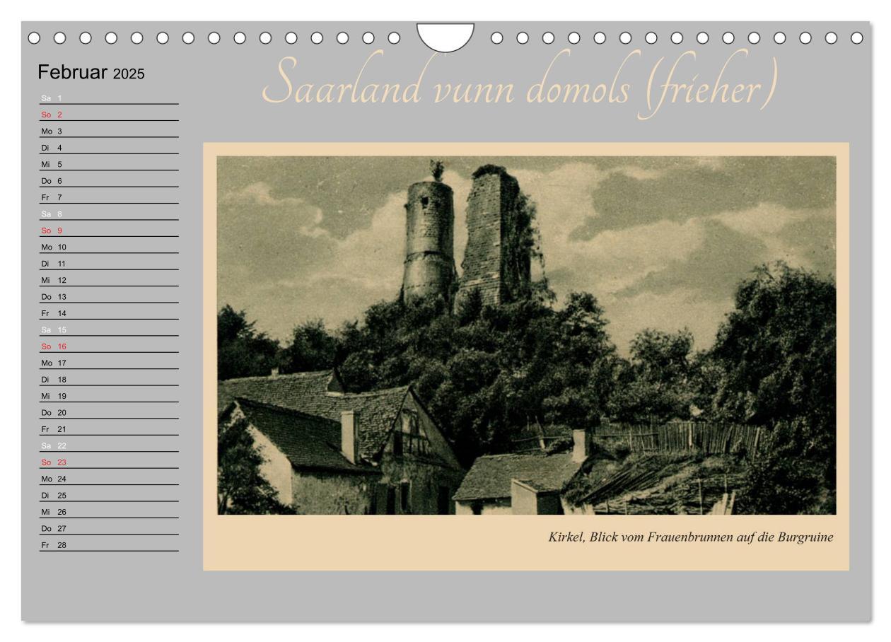 Bild: 9783435520473 | Saarland - vunn domols (frieher) (Wandkalender 2025 DIN A4 quer),...