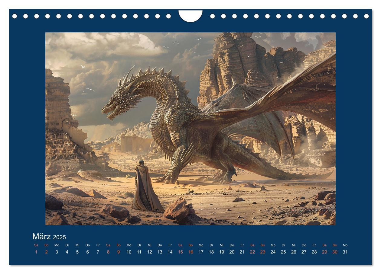 Bild: 9783383821394 | Drachenkrieger (Wandkalender 2025 DIN A4 quer), CALVENDO...