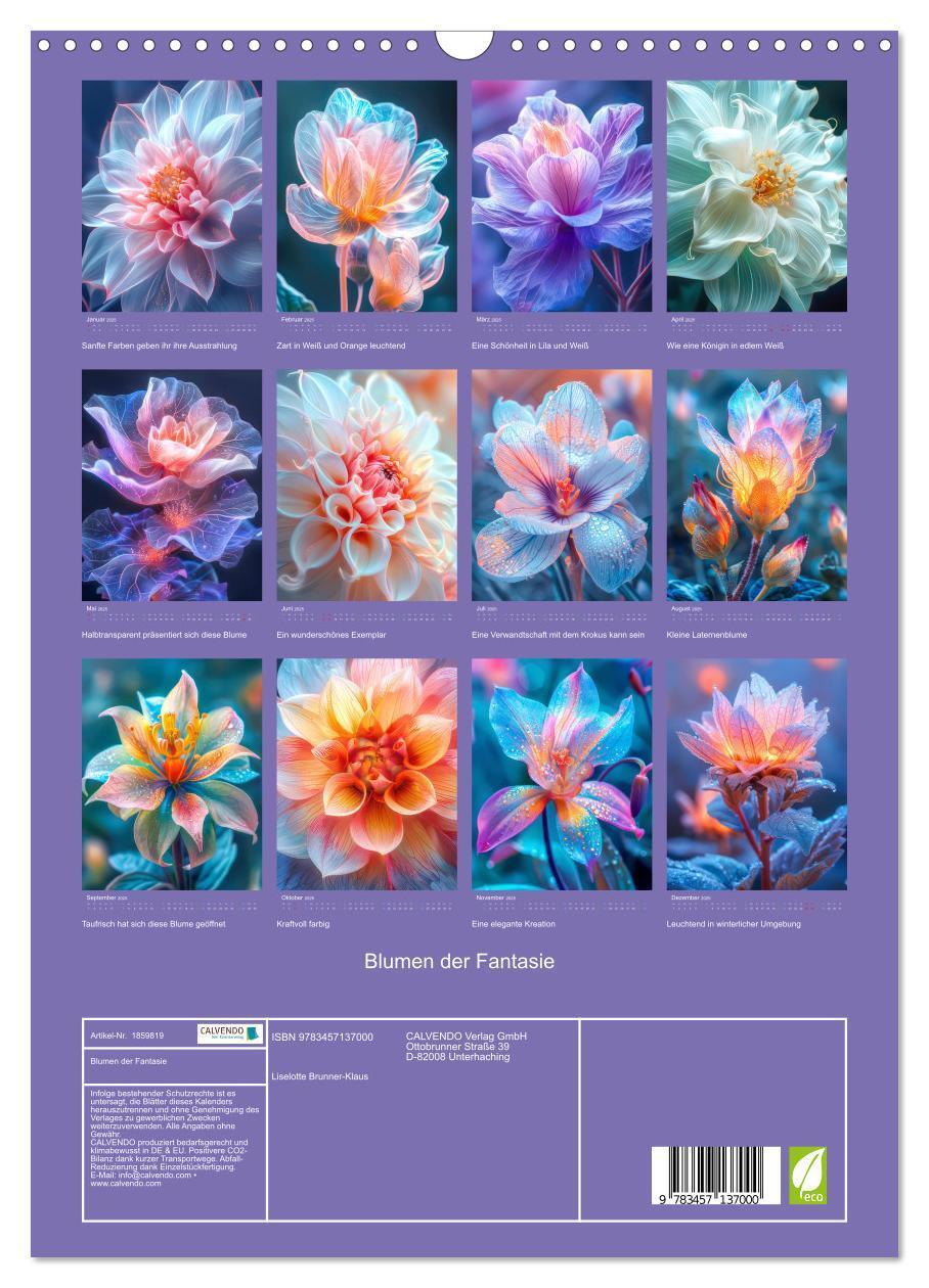 Bild: 9783457137000 | Blumen der Fantasie (Wandkalender 2025 DIN A3 hoch), CALVENDO...