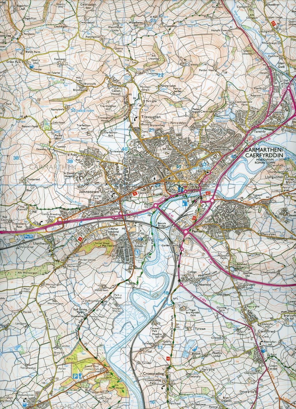 Bild: 9780319243701 | Carmarthen and Kidwelly | Ordnance Survey | (Land-)Karte | Englisch