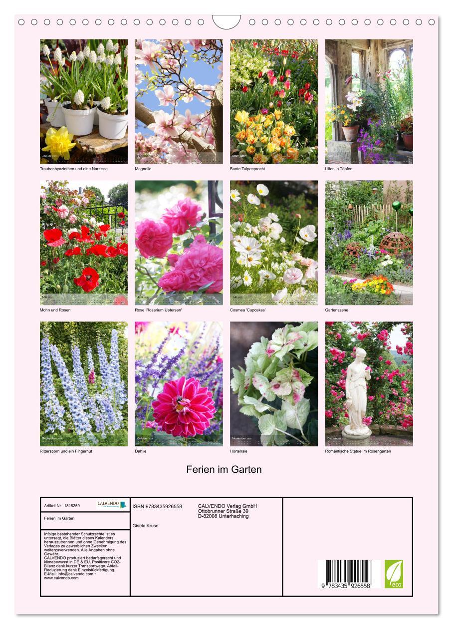 Bild: 9783435926558 | Ferien im Garten (Wandkalender 2025 DIN A3 hoch), CALVENDO...