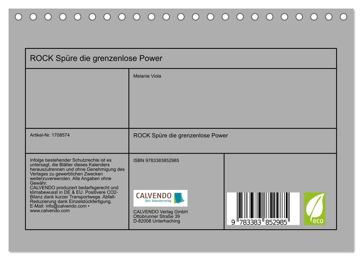 Bild: 9783383852985 | ROCK Spüre die grenzenlose Power (Tischkalender 2025 DIN A5 quer),...