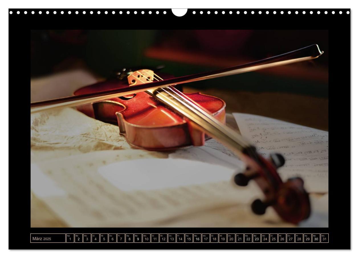 Bild: 9783435755936 | eine Violine (Wandkalender 2025 DIN A3 quer), CALVENDO Monatskalender