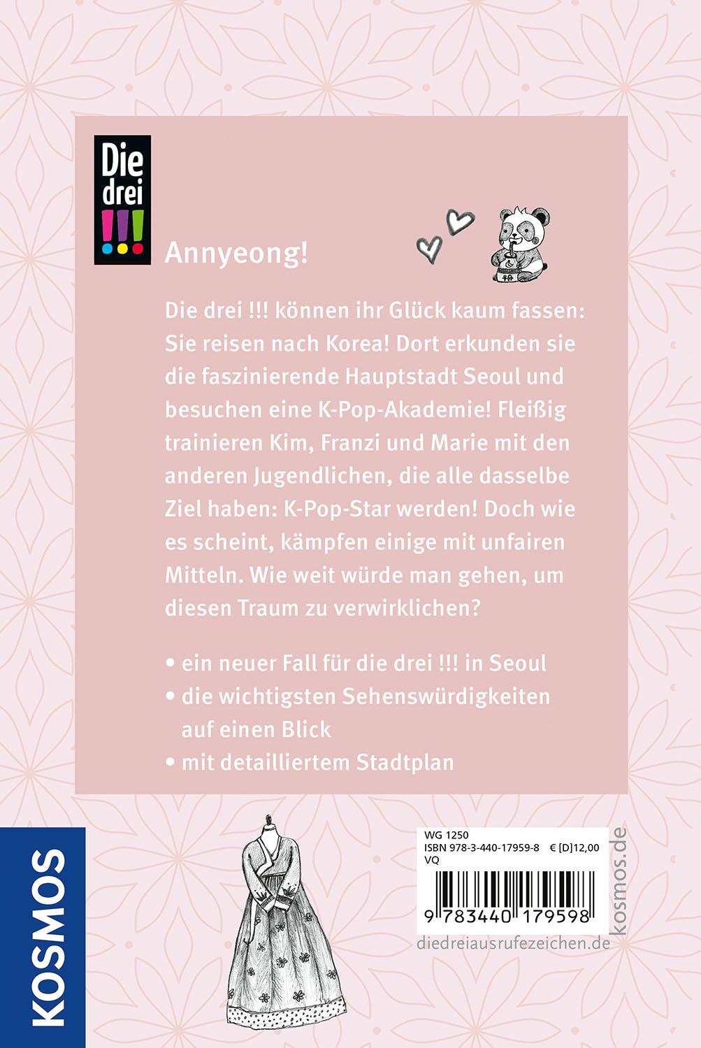 Rückseite: 9783440179598 | Die drei !!!, Krimi, K-Pop und ganz viel Korea | Anne Scheller | Buch