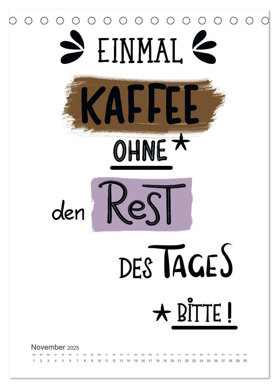 Bild: 9783435896578 | Kaffee liebt dich (Tischkalender 2025 DIN A5 hoch), CALVENDO...