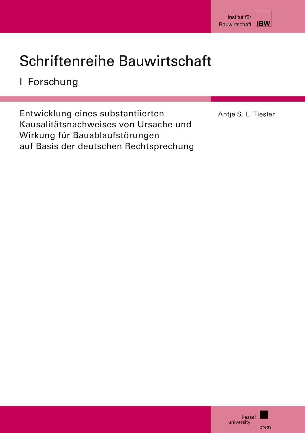 Cover: 9783737650724 | Entwicklung eines substantiierten Kausalitätsnachweises von Ursache...