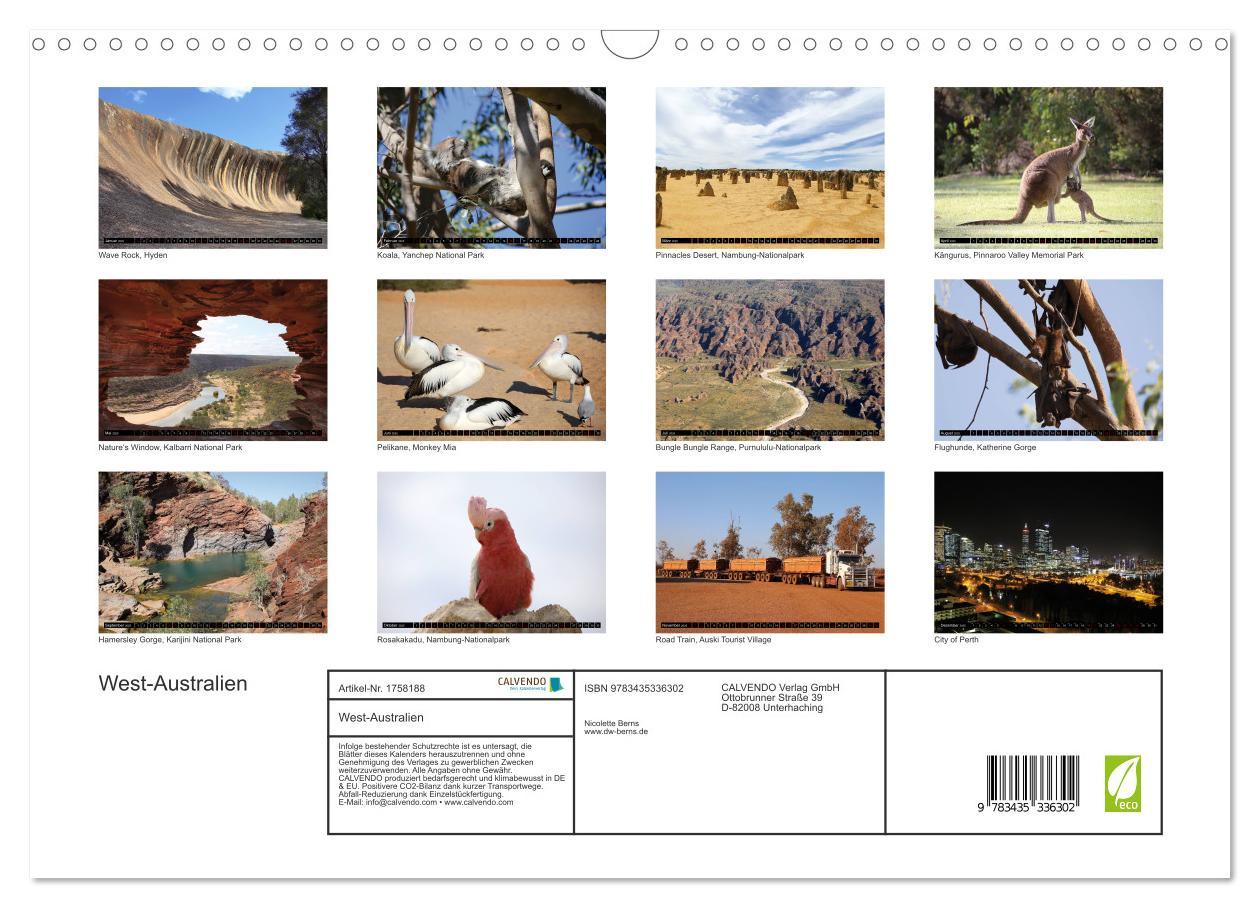 Bild: 9783435336302 | West-Australien (Wandkalender 2025 DIN A3 quer), CALVENDO...