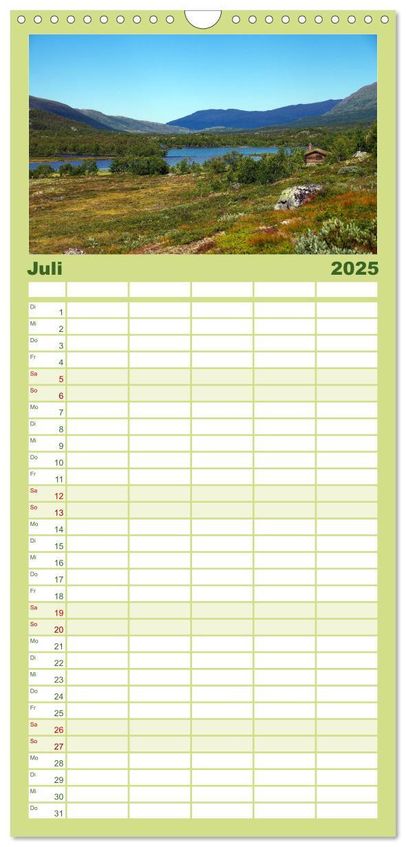 Bild: 9783457122525 | Familienplaner 2025 - Norwegen PUR mit 5 Spalten (Wandkalender, 21...