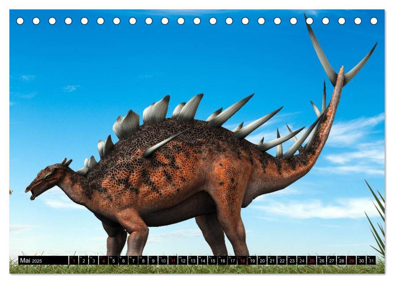 Bild: 9783435567058 | Dinosaurier. Urzeitliche Giganten (Tischkalender 2025 DIN A5 quer),...