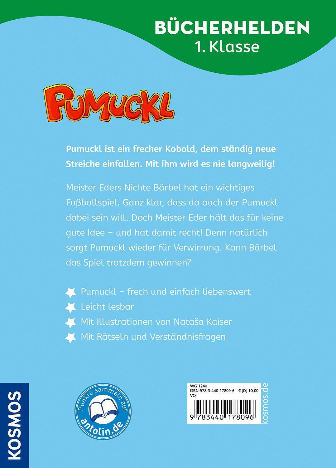 Rückseite: 9783440178096 | Pumuckl, Bücherhelden 1. Klasse, Pumuckl spielt Fußball | Buch | 48 S.