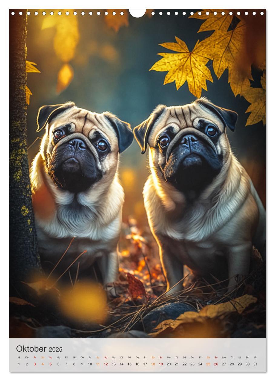 Bild: 9783435875146 | Mein Mops-Kalender (Wandkalender 2025 DIN A3 hoch), CALVENDO...