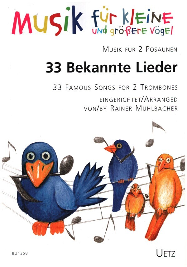 Cover: 9790206402159 | 33 Bekannte Lieder für 2 Posaunen Spielpartitur | EAN 9790206402159